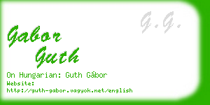 gabor guth business card