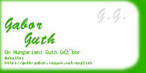 gabor guth business card